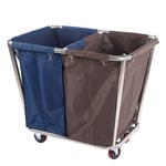 350L Laundry Sorter Cart Hamper Basket Rolling Clothes Bin Trolley on Wheels UK