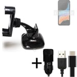 Car holder windshield dashboard for Samsung Galaxy XCover6 Pro charger Cell phon