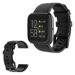 Fitbit Versa 2 / Versa Lite silikon klockarmband - svart / Size: S Svart