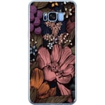 Samsung Galaxy S8+ Läpinäkyvä Puhelinkotelo Tecknade blommor