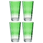 Leonardo Optic XL Lot de 4 verres en verre coloré de qualité supérieure - Contenance : 540 ml - Passe au lave-vaisselle - Robuste - Vert clair