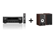 Un ampli Denon DRA-900H Noir + une paire d'enceintes bibliothèque Triangle BR03 Noyer