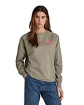 G-STAR RAW Women's Fish Tail Graphic Sweatshirt, Green (shamrock D21554-D136-2199), S