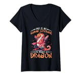 Womens Dragon This Is My Human Costume I'm Really A Dragon V-Neck T-Shirt