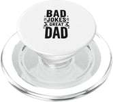 Bad Jokes Great Dad Funny Father Humor PopSockets PopGrip for MagSafe