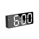 LED-Spegel Bordsklocka Digital Alarm Snooze Display Tid Desktop Elektroniska Bordsklockor Desktop Klocka