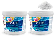 Chlorgranulat Pour Piscine 2x3 Kg Choc Désinfection Entretien