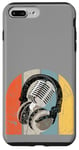 Coque pour iPhone 7 Plus/8 Plus Music Vintage Headphones & Microphone Casque De Musique