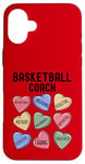 Coque pour iPhone 16 Plus Tee-shirt humoristique pour entraîneur de basket-ball