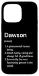 Coque pour iPhone 14 Pro Max Dawson Définition du nom Dictionnaire amusant