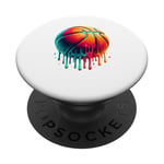 Coloré Joueur de Basket Panier Panier PopSockets PopGrip Adhésif