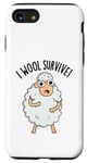 Coque pour iPhone SE (2020) / 7 / 8 I Wool Survive est un jeu de mots amusant en forme de mouton