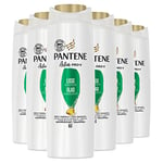 Pantene Active Pro-V Lisse & Soyeux Shampoing, Formule Pro-V + Antioxydants, pour les Cheveux Frisés et Indisciplinés, 225 ML