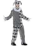 Evil Harlequin Dark Jester Joker Horror Clown Evil Men Costume OS