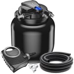 Kit complet: CPA-50000 Filtre de bassin à pression jusqu'à 100000 l avec 55 Watt lampe uv, NEO10000 SuperECO pompe 10000l/h 80W, 10m Tuyau 38 mm (1