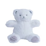 Pioupiou et Merveilles - Gaston Mon Ourson Lumineux - Blanc/Gris - Ourson en Peluche de 20CM, Lavable en Machine - Veilleuse Lumineuse pour Enfant - Piles incluses