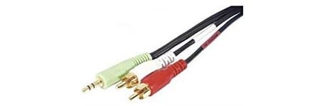 Cordon stéreo Jack 3.5 mm vers 2 x RCA PC99 - 10 m