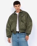 Schott Recycled Nylon CWU 90Â´s Fit Bomber Jacket (Army Green, 2XL) 2XL Army Green