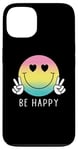 Coque pour iPhone 13 Chemise Be Happy Heart Eyes Smile Face Peace Happy Face Love