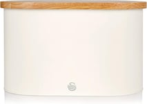 Swan Nordic Bread Bin with Chopping Board SWKA17512WHTN (White) 🚚💨