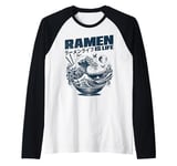 Ramen is Life, Manga Anime Otaku Japan Kawaii Ramen Raglan Baseball Tee