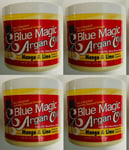 4X Blue Magic Argan Oil Mango and Lime Leave In Hair Conditioner 13.75 oz/  390g