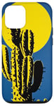 Coque pour iPhone 15 Cactus jaune plante bleu