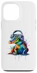 Coque pour iPhone 13 Pro Max Splash Art Headphones Alligator Lover Alligators Gator