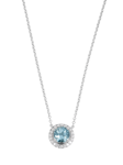 Pre-loved Tiffany & Co. Brilliant Cut Aquamarine and Diamond Platinum Soleste Pendant