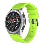 NotoCity Galaxy 46mm Strap 22mm Soft Silicone Band Replacement Strap for Gear S3 Frontier / S3 Classic,Huawei watch GT/Huawei watch 2 Classic(green S)