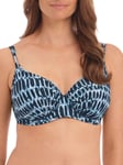 Fantasie Womens Kotu Full Cup Bikini Top - Blue Nylon - Size 34E