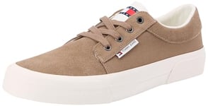 Tommy Jeans Men's TJM Vulc. Skater Mix Material (Em0em01456 Low Top, Grey Cool Earth, 10.5 UK