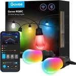 Govee Outdoor LED String Lights, 15m RGBIC WiFi Garden Lights Dimmable Warm LED