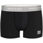 Boxers Serge Blanco  Boxer Homme Coton HYPE Noir Blanc