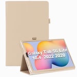 Flip Case for Samsung Galaxy Tab S6 Lite2024/ Tab S6 Lite 2020 / S6 Lite 2022 10.4inch PU Leather Multi-Angle Stand Flip Case with Pencil Holder for Galaxy Tab S6 lite (Gold)