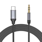 Tech-Protect USB-C To Aux Mini (3.5mm) Kabel 120 cm Svart