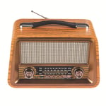 Portable Wooden Retro Radio Wireless Bluetooth Speakers HIFI Stereo AM/FM8572