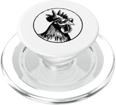 Illustration de poulet amusant et insolite Animaux de ferme Art PopSockets PopGrip pour MagSafe