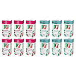 PG tips Raspberry Infusion 25 Enveloped Bags, Pack of 6 & Peppermint Herbal Tea 25 Enveloped Bags, Pack of 6