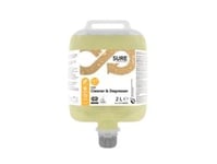 Grundrengøring Sure Cleaner/Degreaser Dvm 2Ltr Uden Parfume/Farve Plantebaseret,3 Stk X 2 Ltr/Krt