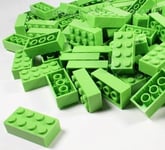 LEGO BRICKS 200 x LIME 2x4 Pin - From Brand New Sets Sent in a Clear Sealed Bag