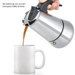 Portable Stainless Steel Coffee Pot Moka Maker Mocha Pot (200ml)