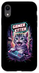 Coque pour iPhone XR Gamer Kitten Cute Gaming Jeux vidéo Cat Lover