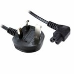 New! Right Angle C5 Power Cloverleaf Cable for LG TV 50LN5700 UK Lead-2m