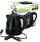 Dunlop 0.8Ltr 12V Truckers Kettle 250W Water Heater Car Lorry Truck Camper Van