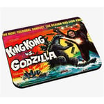 Tapis de souris Vieille affiche de film king kong versus godzilla rétro