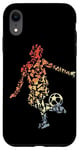 Coque pour iPhone XR Croquis d'un joueur de football Amoureux du football