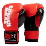 Gorilla Wear Ashton Pro Boxing Gloves Red & Black 18 Oz