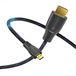 Sonero® 4K Micro HDMI to HDMI Cable, Premium High Speed, 4K 60Hz, Micro HDMI Male to HDMI Male, Gold-Plated Contacts, Double Shielding, Cotton Sheath, 0.50 m