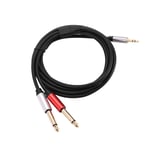 3.5mm to Dual 6.5mm Adapter Jack Audio Cable 3.5 to 6.5 AUX Cord 3.5 Jack8767